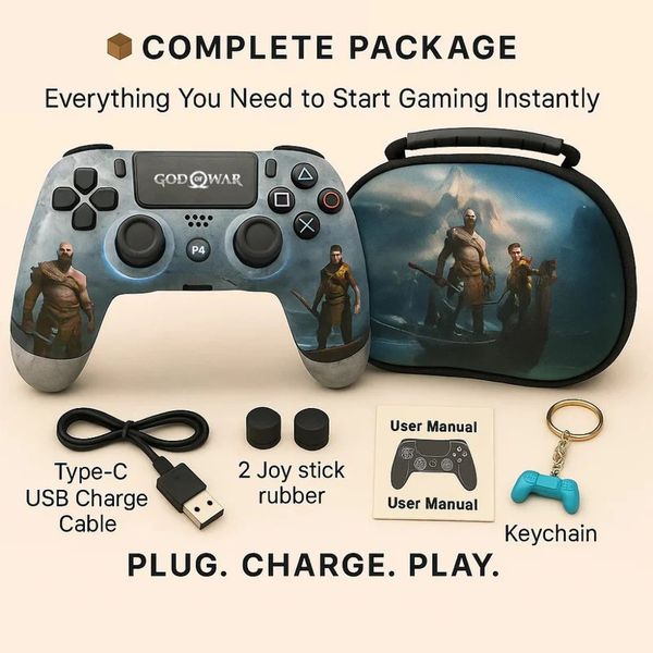 دسته بازی بی سیم سونی DualShock 4 طرح God Of War مناسب PS4 PC