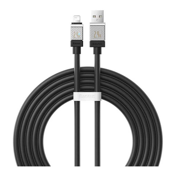 کابل شارژ USB به لایتنینگ باسئوس مدل Baseus Pudding Series Fast Charging Cable 2.4A طول 2 متر