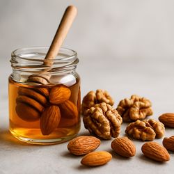 عسل  گردو بادام