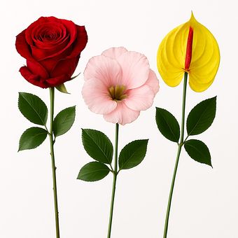 دسته گل رز و آنتوریوم و لیسیانتوس