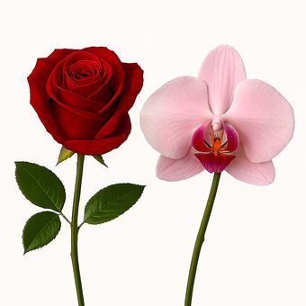 باکس  گل رز و ارکیده