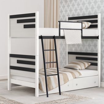 تخت خواب دو طبقه کشودار-FM-078