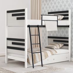 تخت خواب دو طبقه کشودار-FM-078