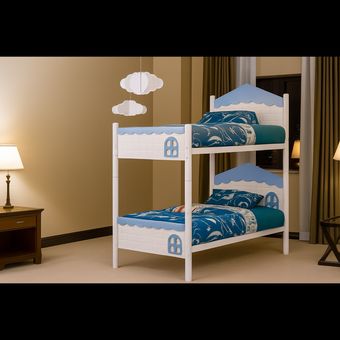 تخت دو طبقه طرح پنجره