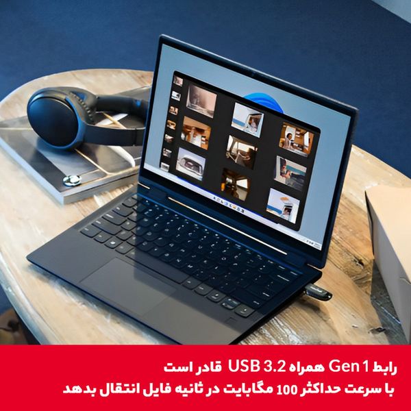 فلش سن دیسک مدل CZ550 CURVE ظرفیت 128 گیگابایت USB 3.0 با گارانتی شرکتی
