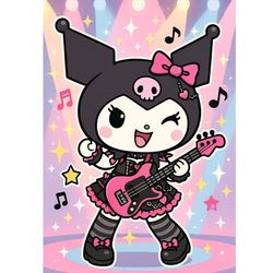 برچسب DTF استیکر حرارتی لباس مدل کرومی و گیتار