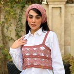 کراپ تاپ زنانه دستبافت شاهو مدل Joralia