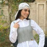 کراپ تاپ زنانه دستبافت شاهو مدل Marlisse