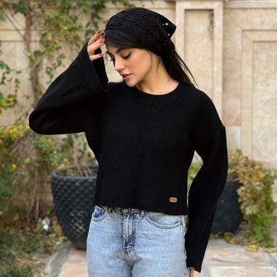 کراپ زنانه آستین بلند شاهو مدل Talynora