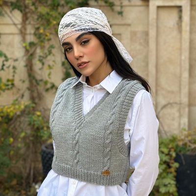 کراپ‌ تاپ زنانه دستبافت شاهو مدل Rivora