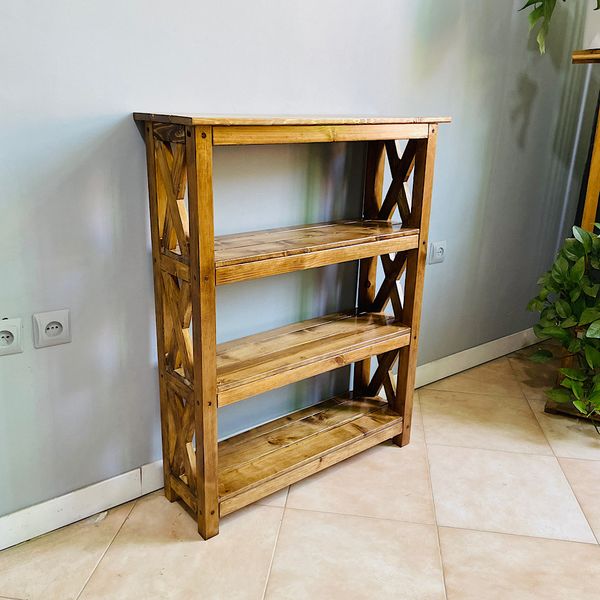 کتابخانه روستیک دکور مدل KN400