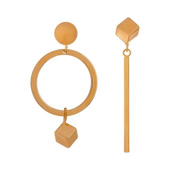 گوشواره زنانه مدل نامتقارن مدار و آویز کد MRYS-1107