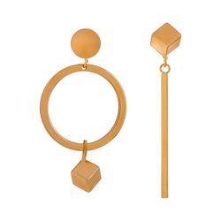 گوشواره زنانه مدل نامتقارن مدار و آویز کد MRYS-1107