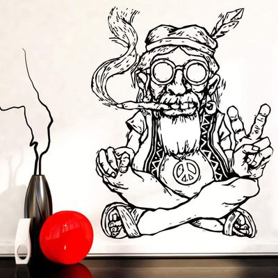 استیکر وی وین آرت مدل Hippie کد S14