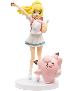 فیگور دخترانه لیلی و کلیفی — از مجموعه پوکمون Pokémon با طراحی دل‌انگیز و جزئیات خاص