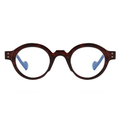 فریم عینک طبی گرد مدل SZ2003 Light Navy Umber مناسب برای صورت گرد و بیضی