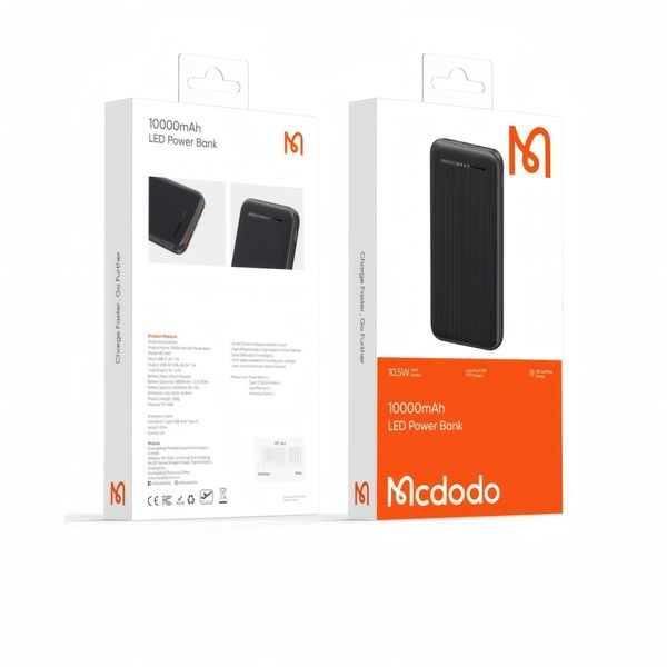 پاوربانک مک دودو مدل MC-463 LED Version ظرفیت 10000 میلی آمپرساعت