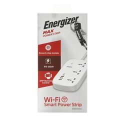 چندراهی برق 3 خانه Energizer مدل EPB2502EU 30W - سفید