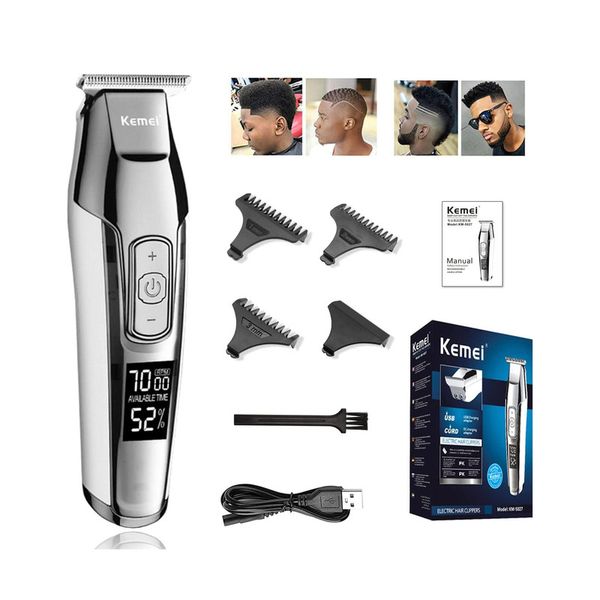 ماشین اصلاح موی صورت کیمی مدل KM-5027، استفاده به صورت خشک و مرطوب، تکنولوژی اصلاح به صورت برش مستقیم، اندازه اصلاح 0.1 تا 3 می