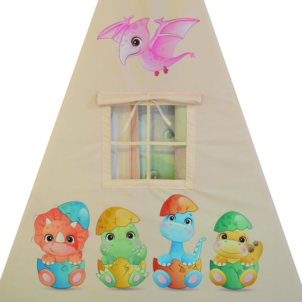 چادر بازی کودک مدل سرخپوستی طرح دایناسور PT521