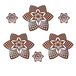 زیر بشقابی و زیر لیوانی گل اسلیمی مجموعه 6 عددی کد D158