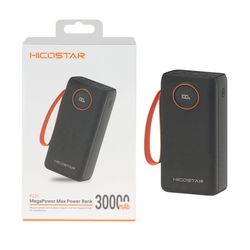 پاوربانک PD و فست شارژ Hicostar 22.5W 30000mAh مدل P231 - مشکی