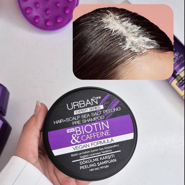 اسکراب سر ضد ریزش بیوتین و کافئین اربان Hair Scalp Sea Salt Peeling