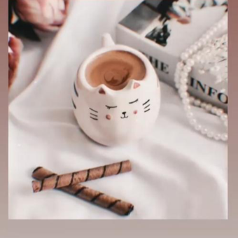 ماگ فانتزی پیشی برفی