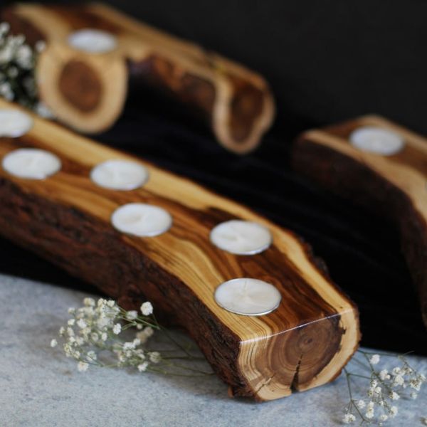 جاشمعی چوب طبیعی بزرگ | کالکشن کنده