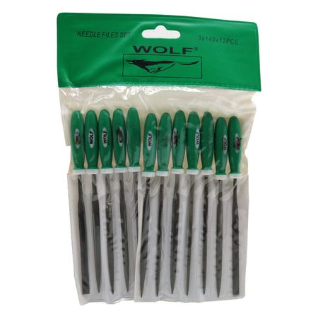 سوهان فلز ولف مدل دم موشی کد YP-3*140 مجموعه 12 عددی