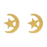 گوشواره زنانه مدل ماه و ستاره کد 02*333