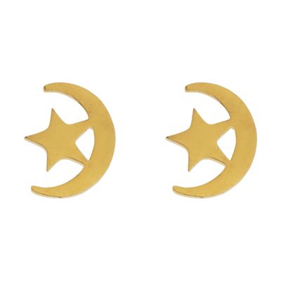 گوشواره زنانه مدل ماه و ستاره کد 02*333