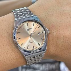 ساعت مچی مردانه کاسیو گادفادر بند سیلور صفحه نباتی