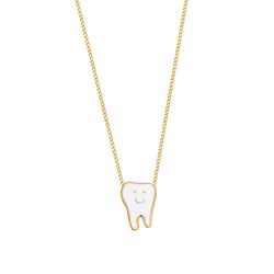 گردنبند طلا 18 عیار بچگانه گالری طلا مریم اکرمی مدل کارتیه و دندان