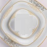 سرویس غذاخوری 27 پارچه چینی زرین ایران سری کواترو مدل montecarlo 2