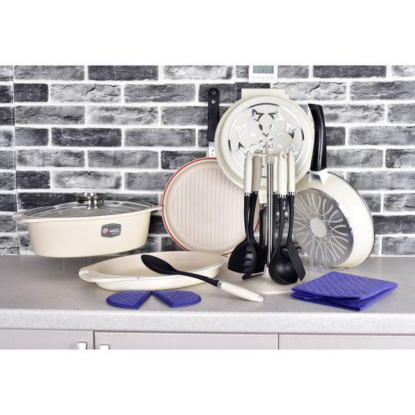 سرویس پخت و پز ام جی اس 25 پارچه طرح جرمنی A کد 800361