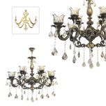 کریستال آویز لوستر کد LA208-T2.5 بسته 7 عددی*231