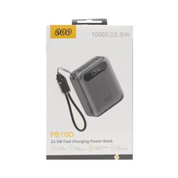 پاوربانک فست شارژ QCY 10000mAh مدل PB10D 22.5W - خاکستری (گارانتی 18 ماهه شرکتی)