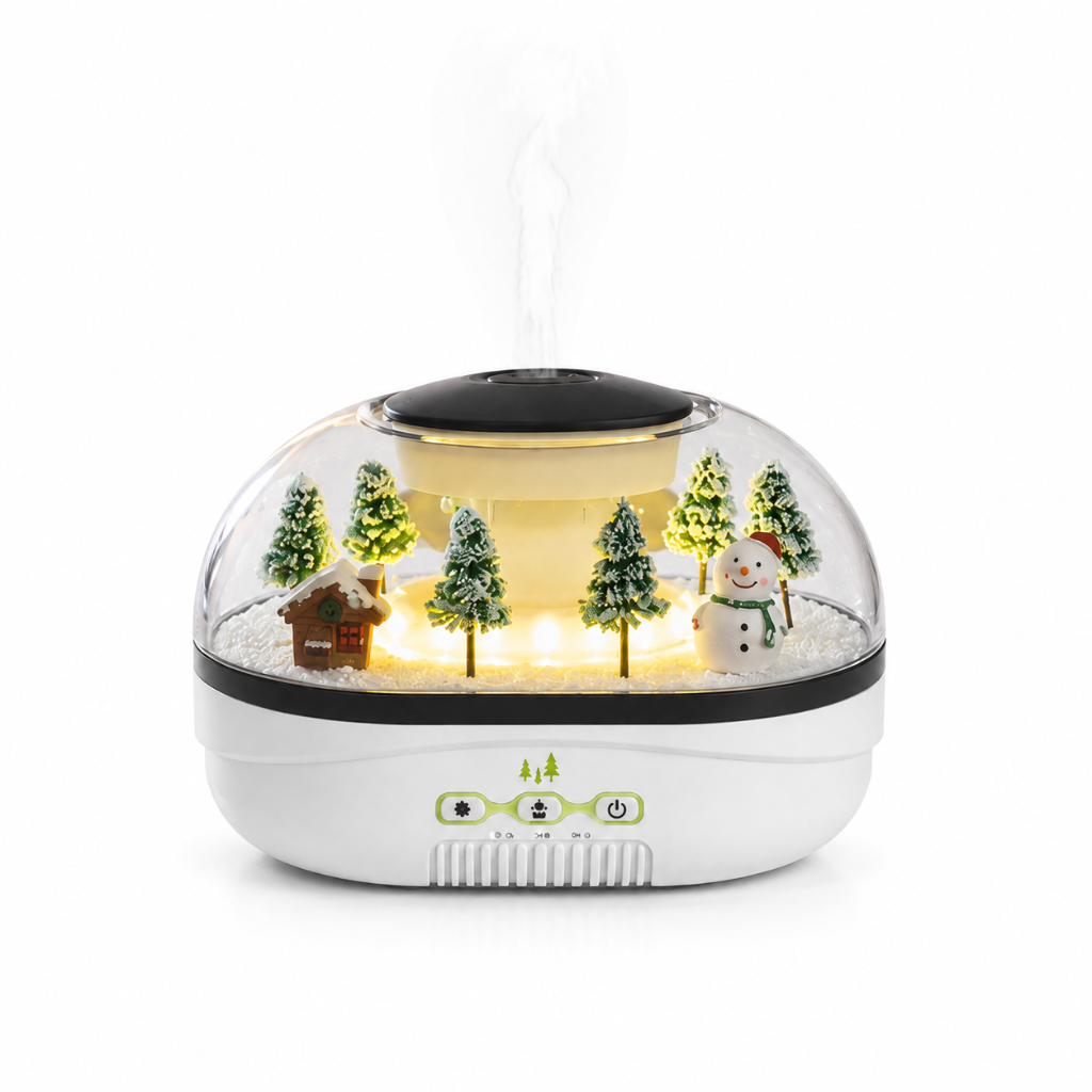 دستگاه بخور سرد و دیفیوزر معطرکننده (Raindrop Aroma Diffuser) با طرح مینیاتوری زمستانی