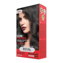 کیت رنگ مو رویال رنگ قهوه ای دودی کد 4.2