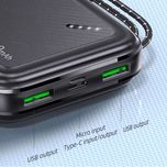 پاوربانک یوسمز مدل CD168-22.5W ظرفیت 20000 میلی آمپر