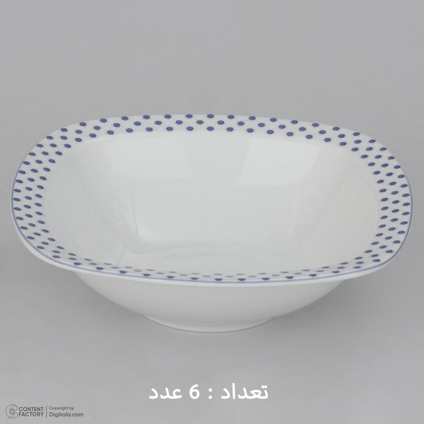 سرویس غذاخوری 27 پارچه 6 نفر چینی زرین ایران مدل کواترو ورنیکا درجه عالی