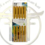 چاپستیک بامبو 10 جفتی طرح 3