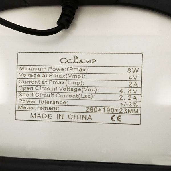 پنل خورشیدی 8 وات سی سی لمپ مدل CL-690