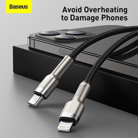کابل تبدیل USB-C به لایتنینگ باسئوس مدل Metal CATLJK-A0 طول 1 متر