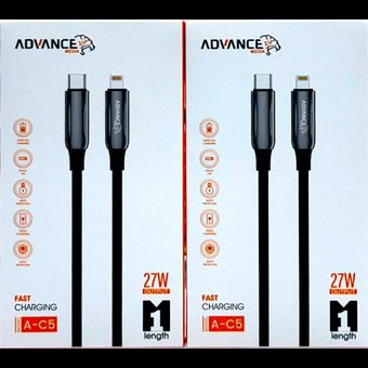 کابل شارژ آیفون به تایپ سی (usb-c to lightning)  Advance C5 – PD