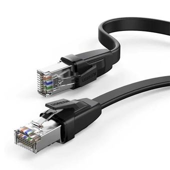 کابل شبکه پچ کورد Cat8 U/FTP یوگرین مدل NW134 - 10982 طول 3 متر - فلت - مشکی