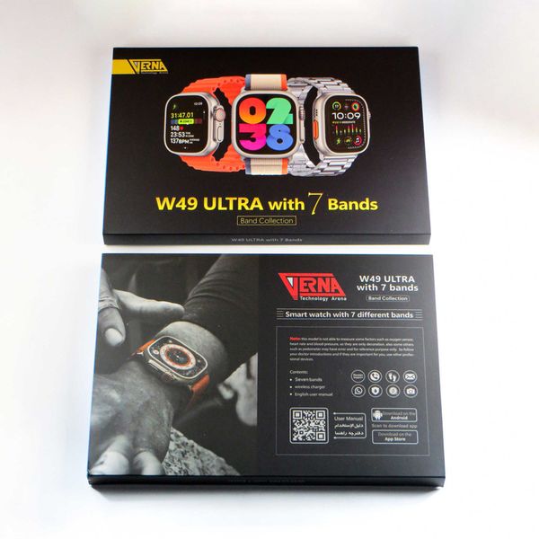 ساعت هوشمند ورنا مدل W49 ultra with 7 Bands