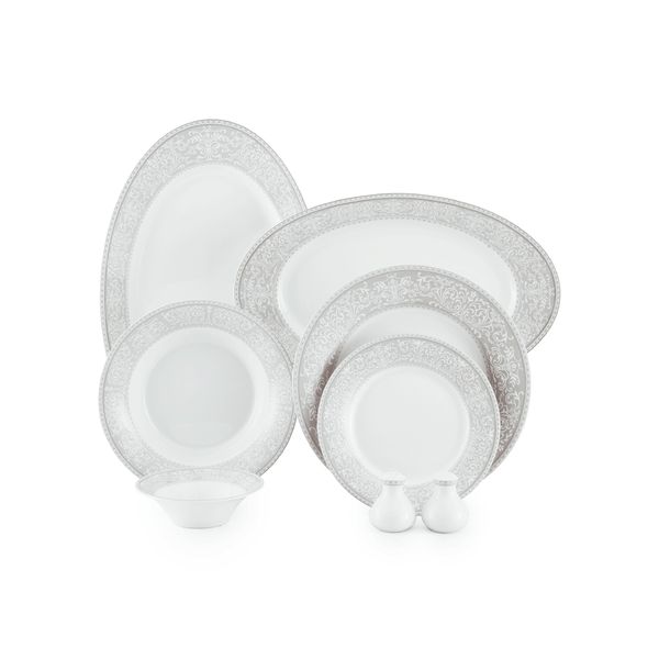 سرویس غذاخوری 28 پارچه چینی زرین ایران سری ایتالیااف مدل Florance 2 درجه عالی