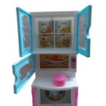 ست اسباب بازی آشپزخانه مدل کابینت و ماکروفر و ماشین لباسشویی و قابلمه